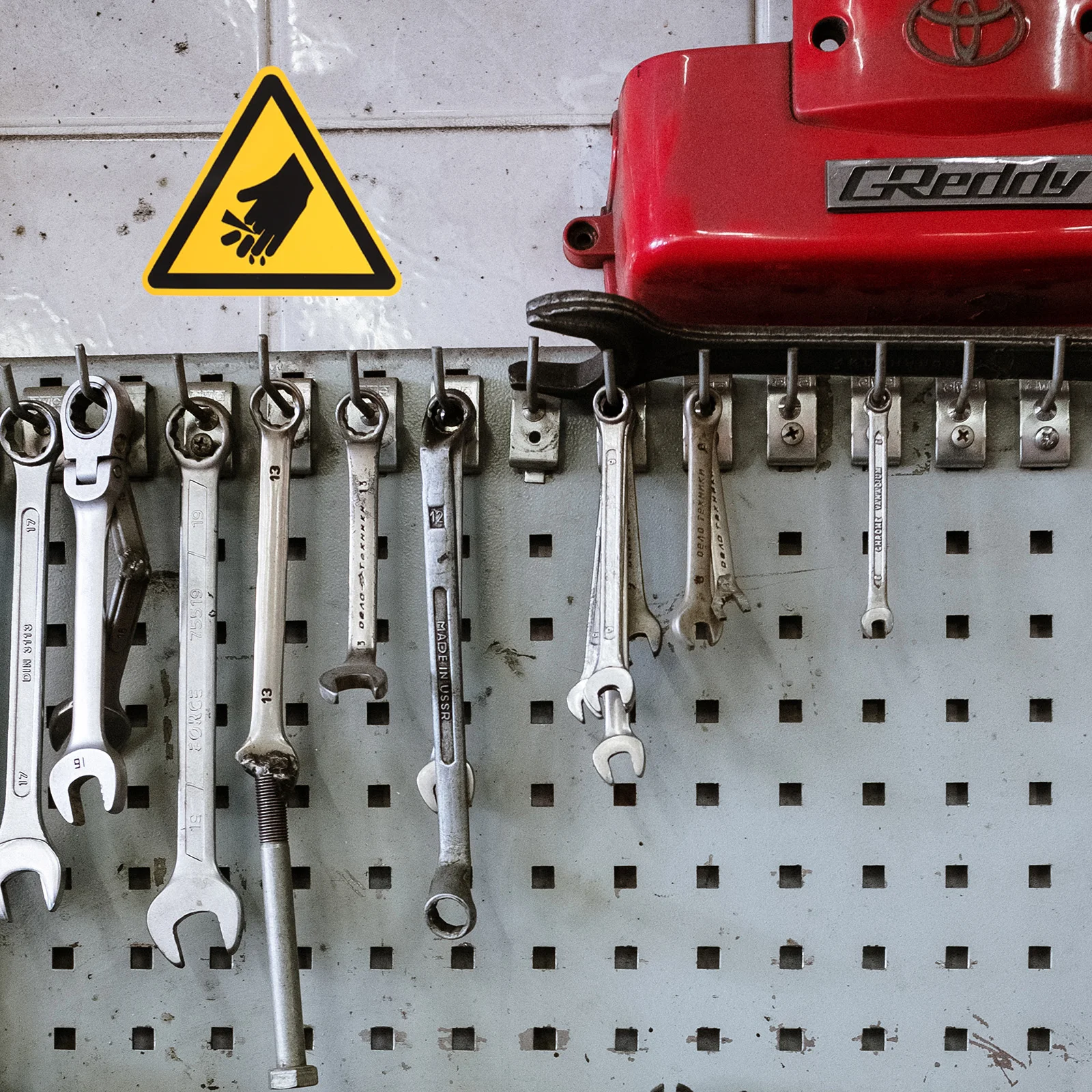 Autocollants de machine à haute pression en iode, décalcomanies de sécurité, signe d'avertissement, attro, comparateur de soins, danger, main, 3 pièces