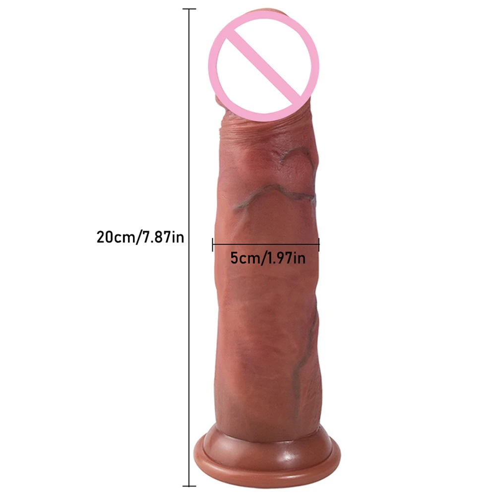 Liquid Silicone Huge Realistic Penis for Women Suction Cup Dildos Masturbator Sliding Foreskin Dick Anal Stimulation Sex Toys