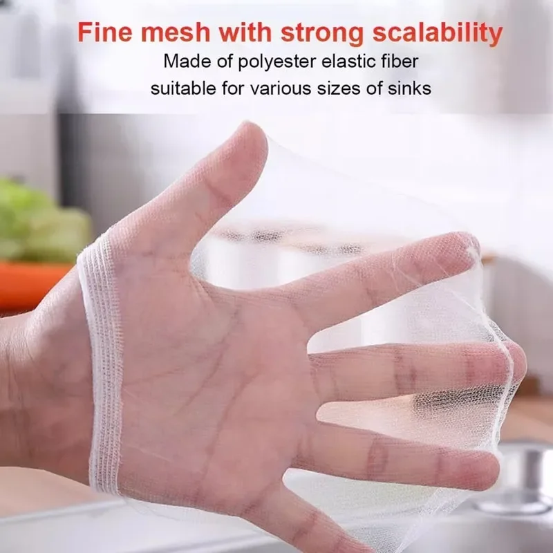 100pcs Kitchen Sink Filter Sink Drain Hole Trash Strainer Bag Mesh Strainer Disposable Garbage Bag Filter Wash Basin Bag