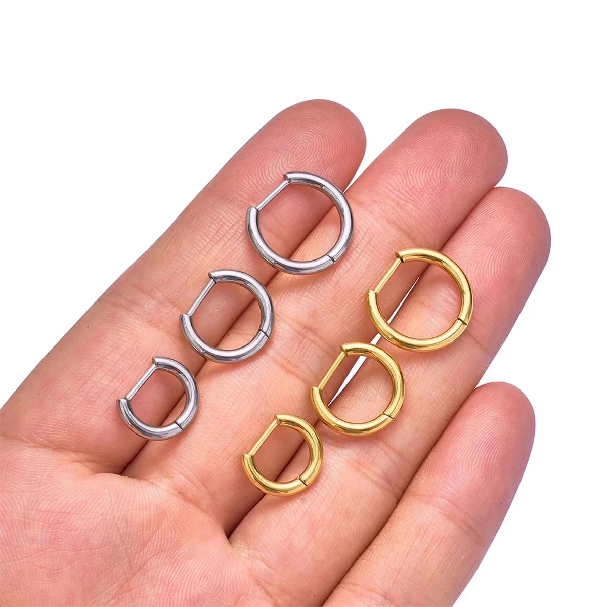 G23 Titanium Hoop Earrings 18G Small 8mm/10mm/12mm Huggie Hoop Earrings Cartilage Sensitive Stackable Miniature Earrings Jewelry