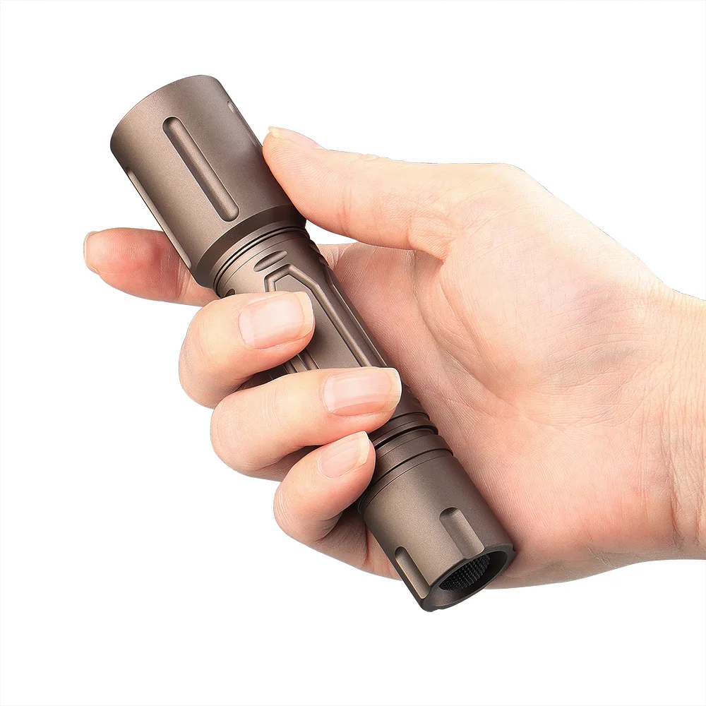 

Hunting flashlight handheld head mounted flashlight luminous tube strong light LED flashlight 135mm Tan HK15-0161