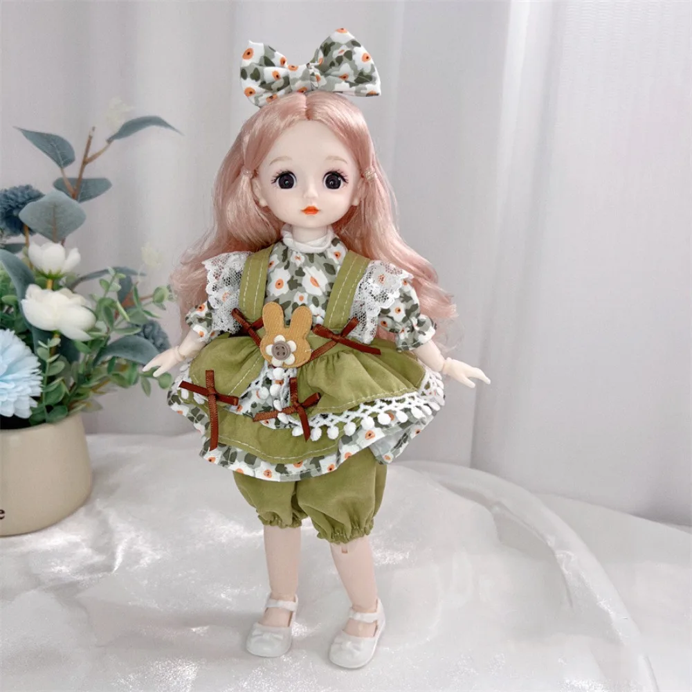 20 Joints 1/8 30CM BJD Doll Multi-joint Doll Pink Blue Cute BJD Doll Princess Doll 3D Simulation Eyes Fashion Clothes BJD Doll