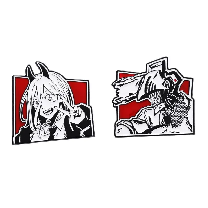 Chainsaw Man Metal Badge Japanese Anime Power Enamel Pin Brooch Cute Girl Cartoon Lapel Pins Emblem Fashion Jewelry Accessories image 6