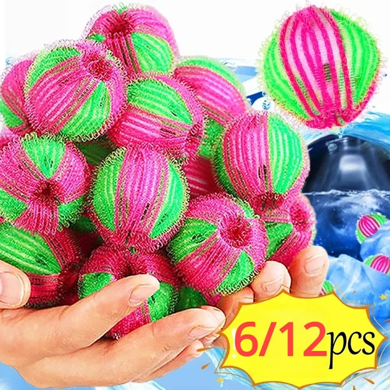 6/12 قطعة كرات الغسيل داوني مزيل شعر الحيوانات الأليفة كبسولات الغسيل يزيل الوبر ملابس العناية الشخصية Limpieza قابلة لإعادة الاستخدام الكرة الصيد