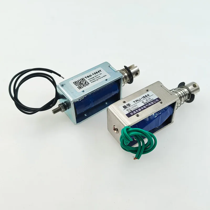 eletroima magnetico bonde do solenoide da bobina 24v push pull tipo quadro tau1564t curso 10 mm tau 1564 12v 01