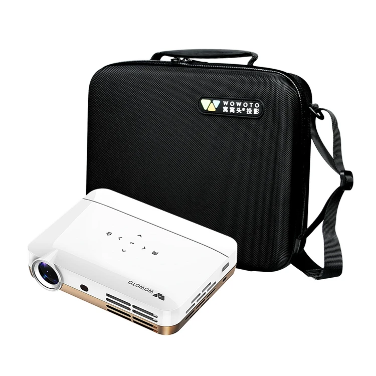 

DLP HD 4K Portable Mini Projector H10 2K Android Smart Wireless On-Screen Projector LED/LCD 3D WIFI Home Mini Android Bag