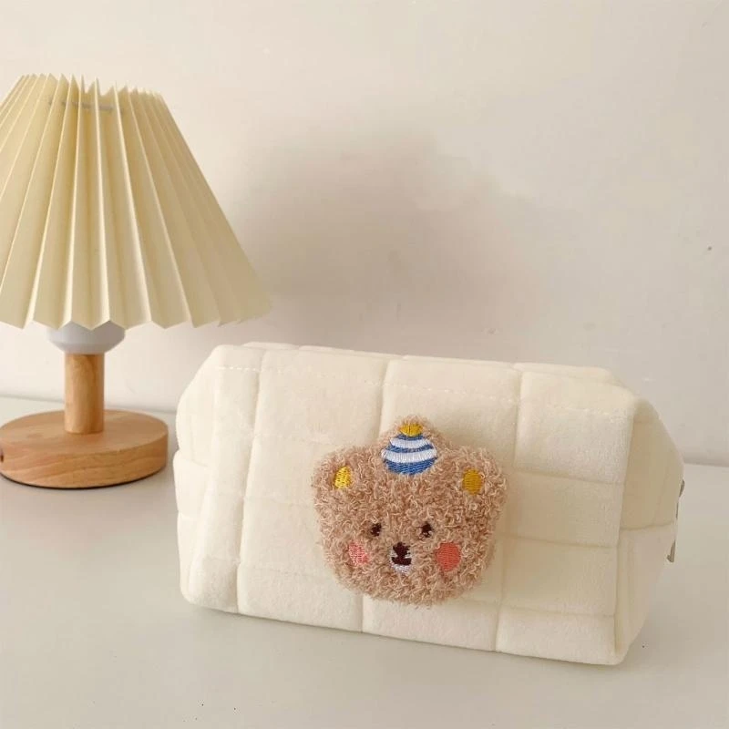 

J15U Makeup Cosmetic Bag Large Capacity Travel Bear Toiletry Bag Multifunctional Baby Diaper