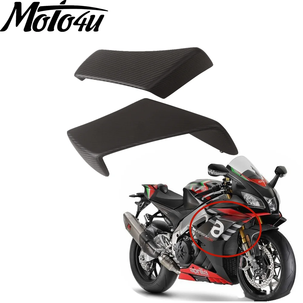 

Carbon Fiber Motorcycle Winglet Aerodynamic Wing Kit Spoiler Fixed Wing For Aprilia RSV4 RF 2009 2010 2011 2012 2013 2014-2021