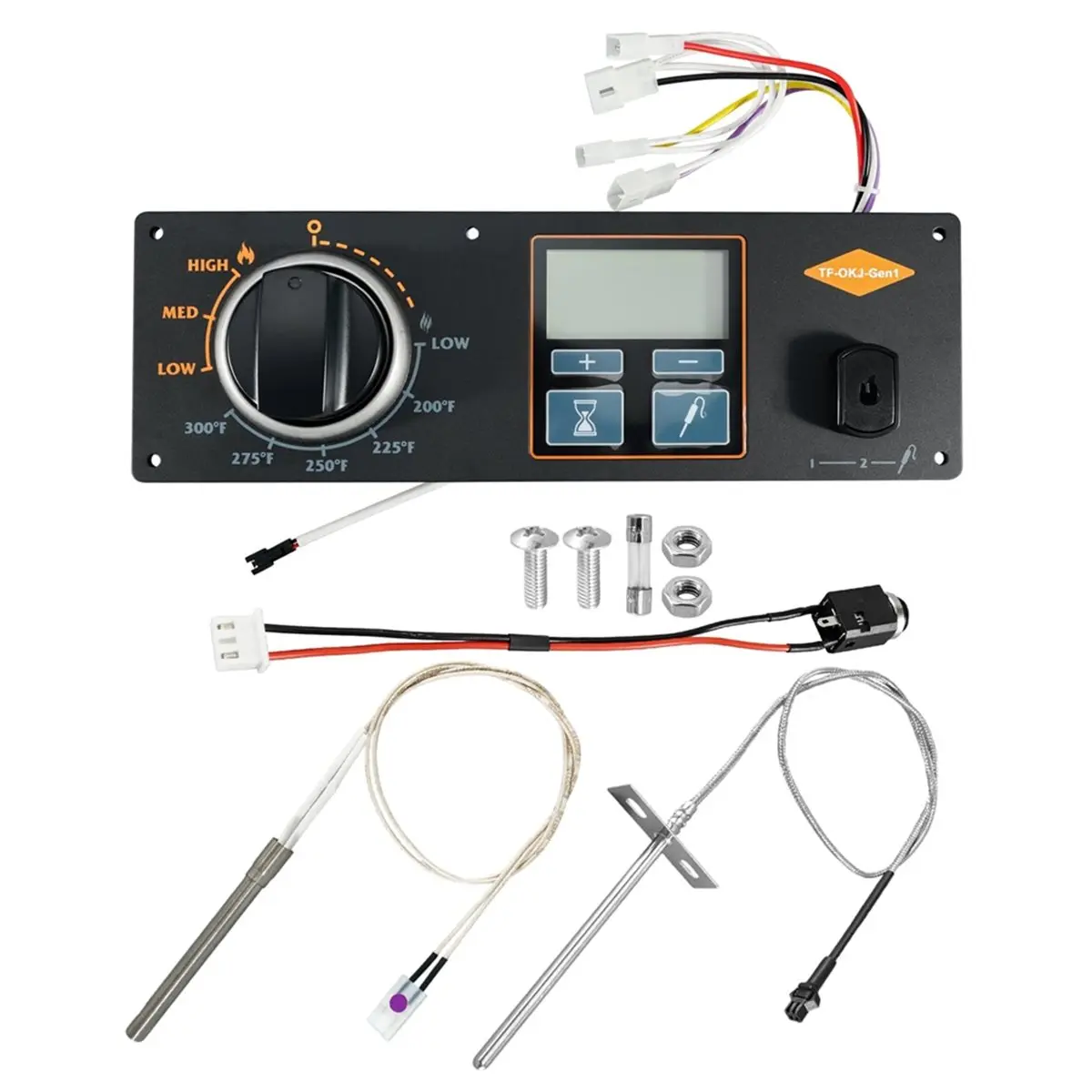 A2002U Aug. Control Kit Fit for Wood Pellet Grills Comes with RTD Probe & Igniter, Control Board Digital Thermostat