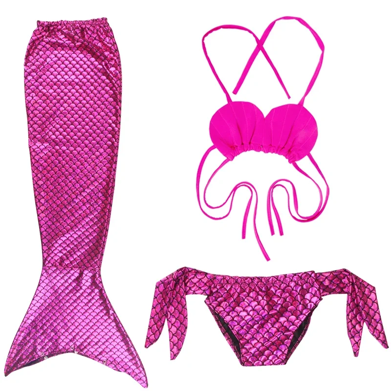 Kids Beach Bikini Swimsuit, Mermaid Cosplay Swimsuit,Little Girl Mermaid Tail Props,