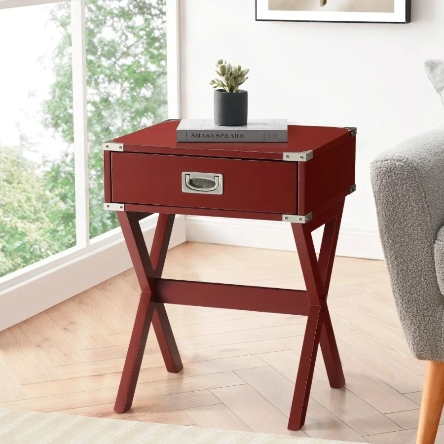 

Red 1drawer End Table