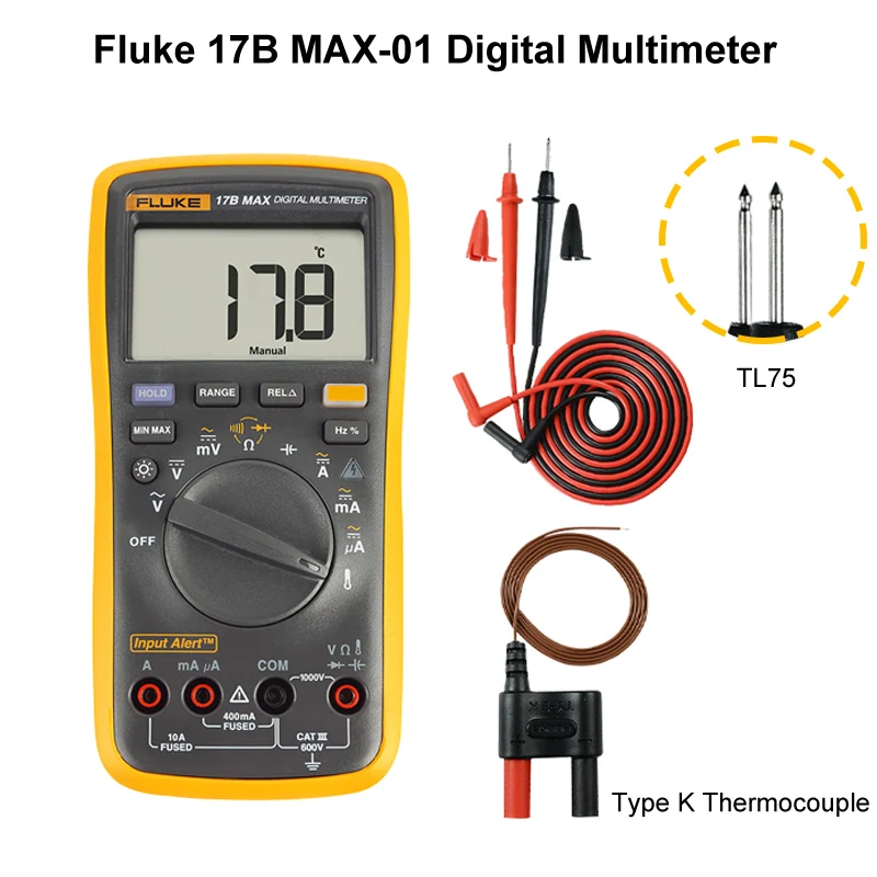 FLUKE Digital Multimeter F101 KIT 106 107 12E+ 15B MAX KIT 17B MAX KIT 18B+ 110 Multimeter Autoranging Multimeter