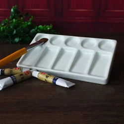 10 -Well Procelain Palette Rectangle Tray Rectangular Ceramic Oil Watercolor Craft Projects Fun Parties Events