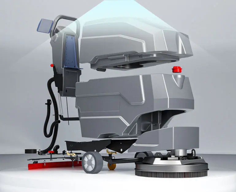 Hand Push Electric Floor Scrubber Self-propelled Cleaning Machine Indoor Use Robot for Cleaning