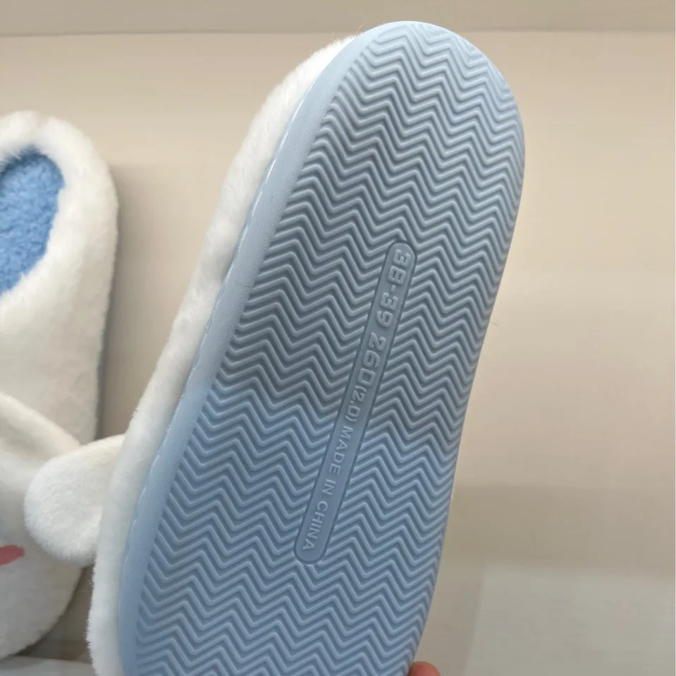 Cute Sanrio Cartoon Cinnamoroll Autumn Winter Cotton Slippers Ins Female Dormitory Indoor Slippers Fluffy Slippers Girl Gift - Image 6