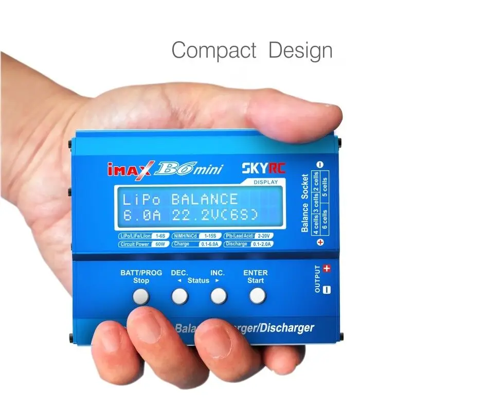For SKYRC B6 Mini Smart Professional Balance Charger Discharger for RC Helicopter Drone NiMH NiCD LiHV NiCd PB Electrical Toys