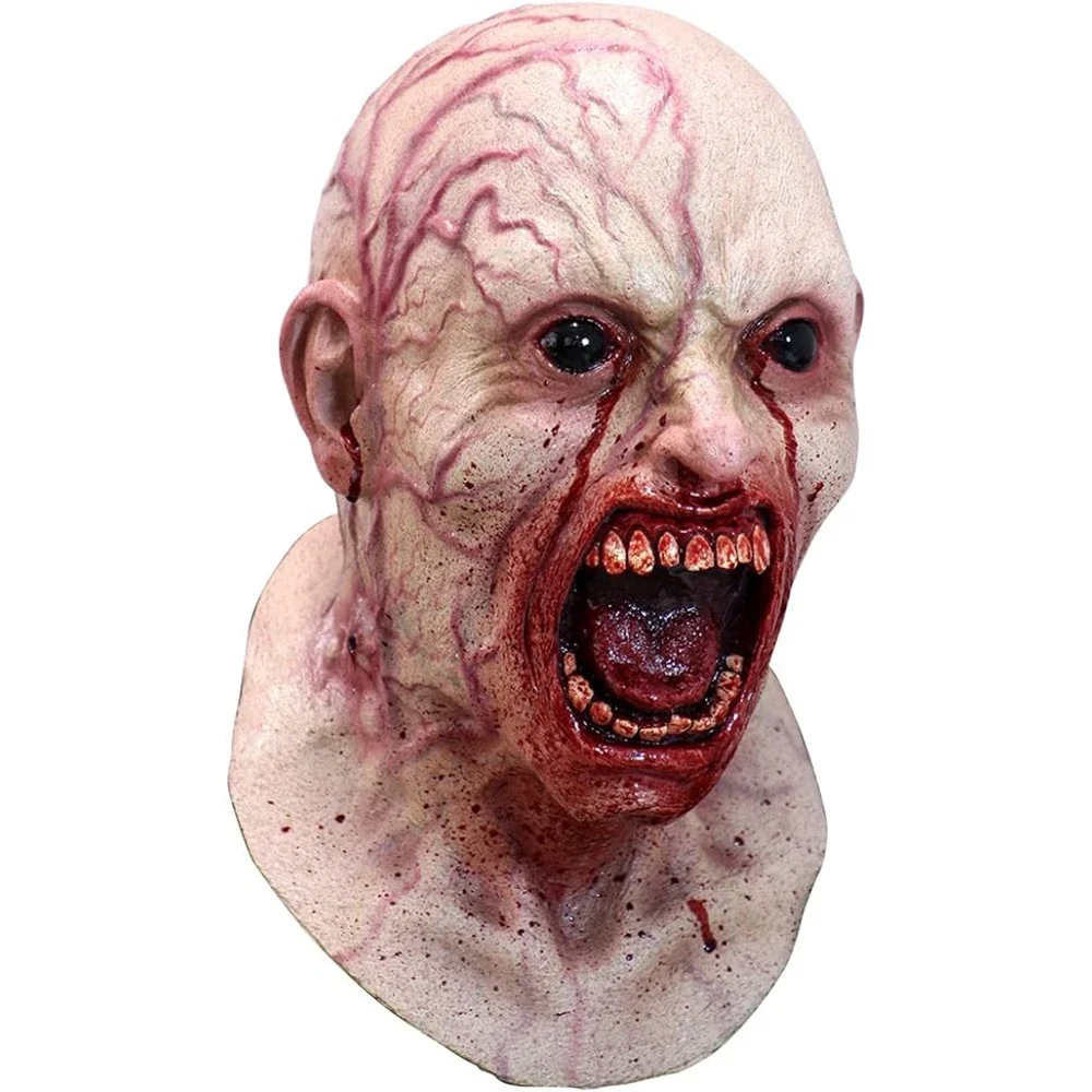 

Zombie Mask Creepy Halloween Props Scary Realistic Face Mask Adult Party Cosplay Costume Props Horror Infected Zombie Masks