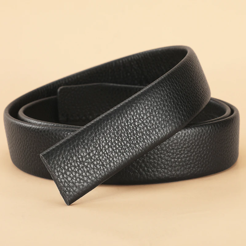 Herren gürtel Hochwertiger Pu-Gürtel ohne Schnalle High-End-Business-Gürtel Mode Freizeit Jeans Gürtel Gürtel für Papa als Geschenk