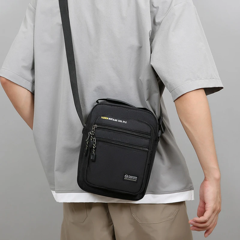 Neue Modische Oxford Herren Umhängetasche Einzelne Schultertasche Große Kapazität Aufbewahrungstasche Modische Mehrtaschen-Business-Umhängetaschen – Detail 4
