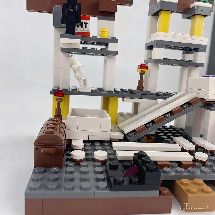 Набор Mine My World, строительные блоки с мини-фигуркой, детские кирпичи «сделай сам», строительная игрушка, садовый пейзаж, дизайн, образовательный подарок