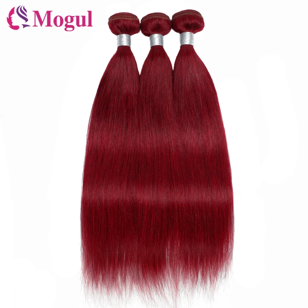 Kleur # 99j Bordeauxrood 3/4 Bundels Rechte Dubbele Inslag Menselijk Haar Bundels Braziliaanse Remy Hair Weave Extension 10-26 Inch