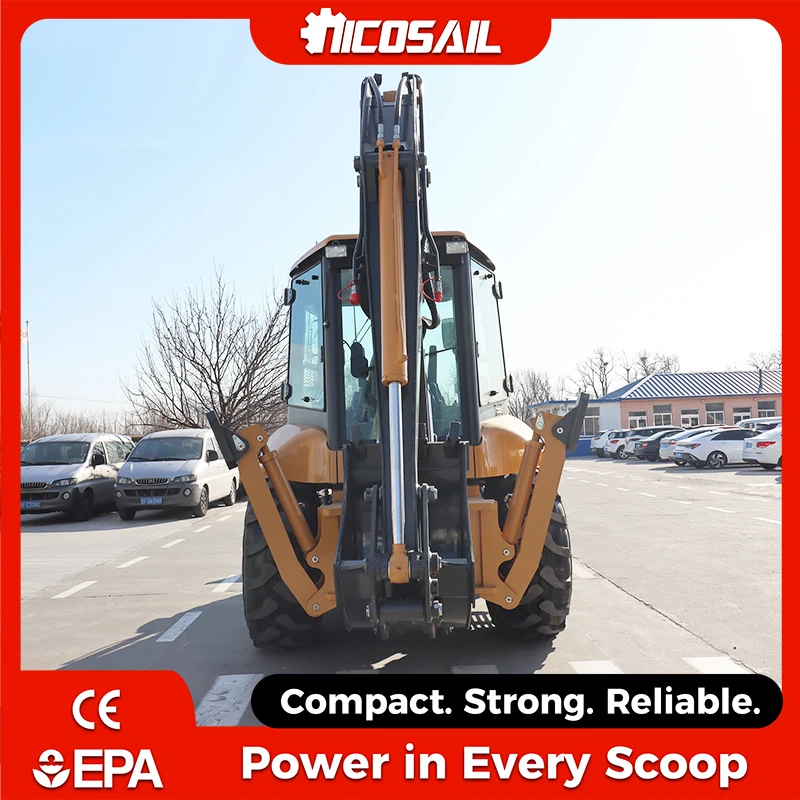 

Factory Custom 3CX Backhoe Loader 28Mpa System Pressure Anti-roll Cab Earth Moving Machinery