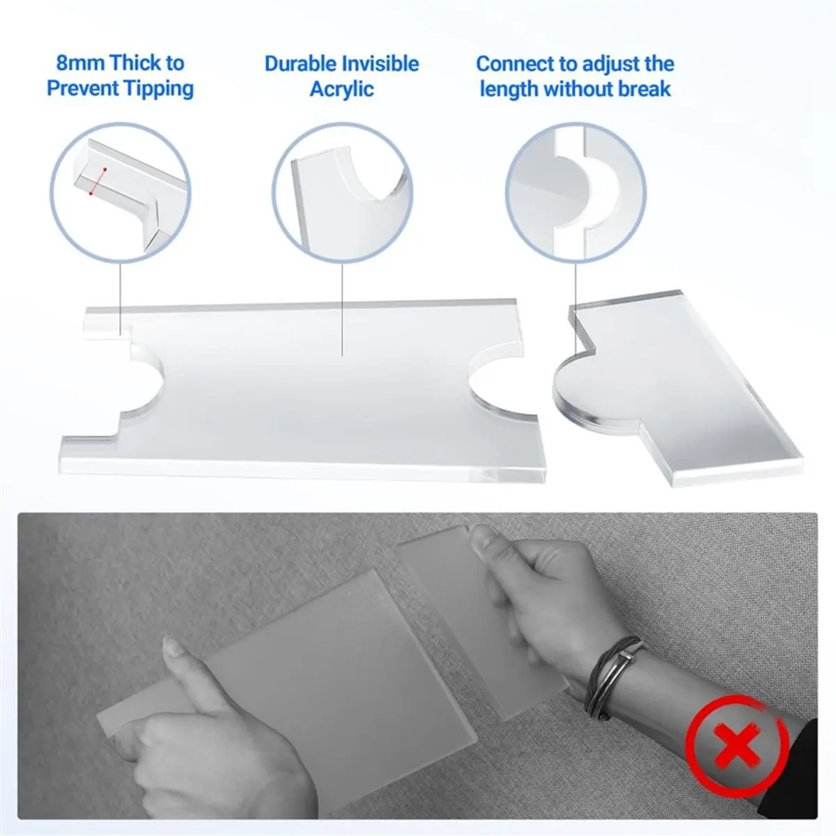 

Универсальный настенный разделитель ABPP (1 шт.) для дивана, защита стен и мебели, 22.7x12.1x0.8см