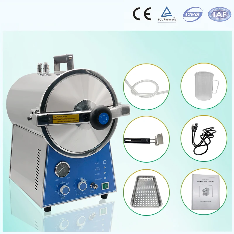 T24J Medical Desktop Rapid Steam Sterilizer 24L Microcomputer Autoclave Professional Medical Instrument Sterilizer