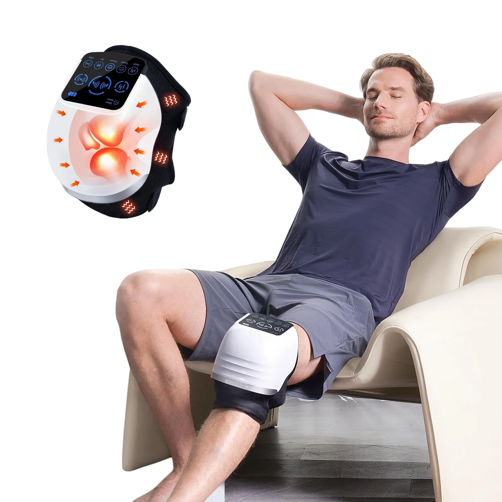 

airbag electric knee massage device, vibration heat therapy joint massage rehabilitation device, knee protection bracelet