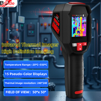 BSIDE black Smart Portable Thermal Imager 15 Color Palettes -20~550C 100x100IR Resolution PC Analysis Software Drop Resistant