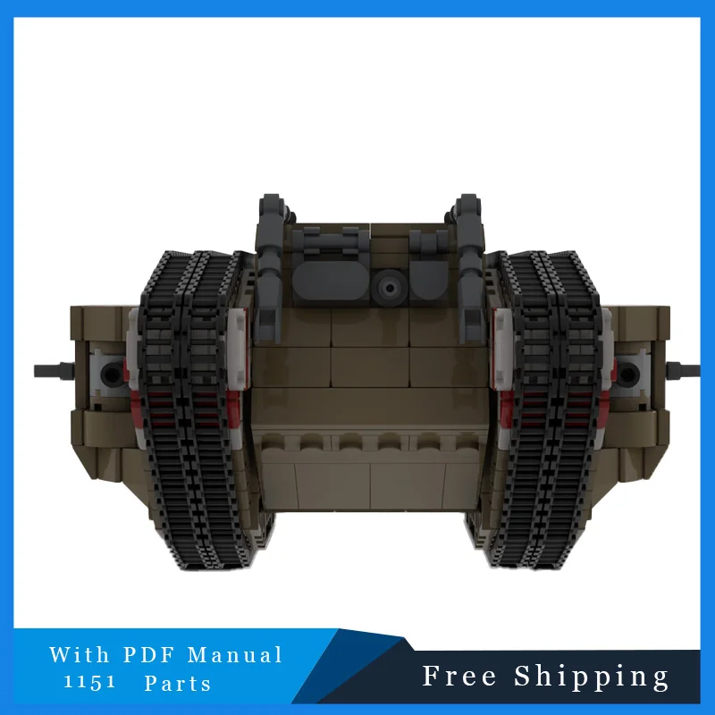 

1151 PCS MOC Creative Building Block Large Retro Tank Modular Model Education Assembly Toy Set For Boys Birthday Christmas Gifts