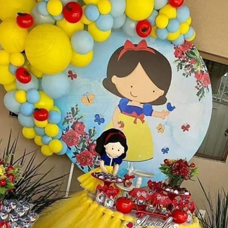 58PC Snow White Balloon Set Disney Red and Yellow 32Digital Wedding bambini Shower Birthday Party Decoration Photography puntelli