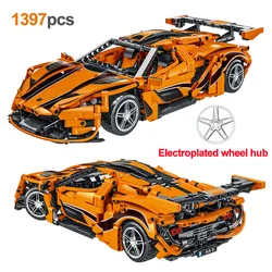 Technical Super Sport Car Apollo IE Model Bricks MOC Creative Fast Speed Car Building Blocks Toys for Kids Christmas Gifts