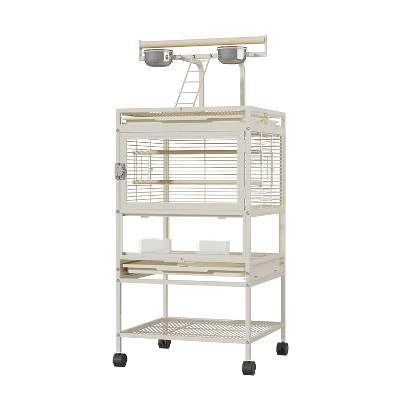 

Double layer, bird cage, parrot, household, three layers, palace grid, breeding