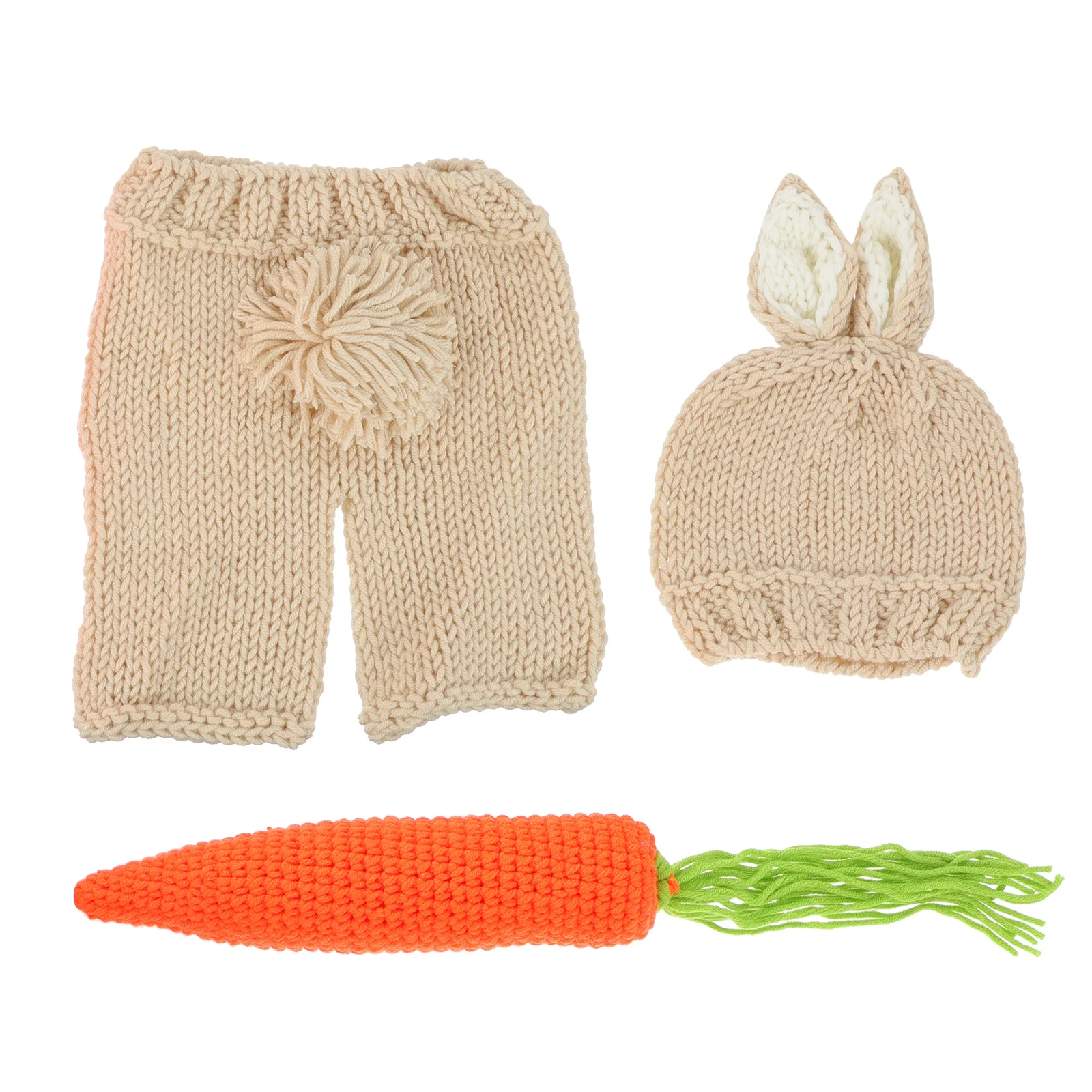 

Комплект детской одежды для фотосъемки, шерстяной вязаный реквизит, шапка для младенцев, капот, наряды для малышей, комплект для девочек, прочный материал премиум-класса, Пасха