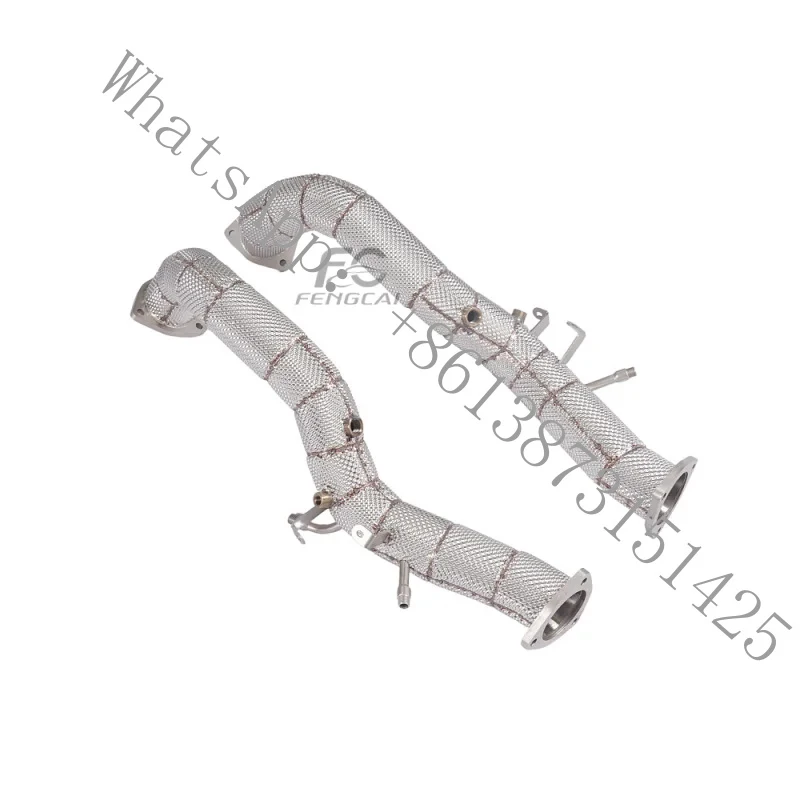 

Suitable Stainless Steel Exhaust Pipe 718 GT4 RS 4.0L Direct Exhaust Downpipe with Heat Shield Perfectly Matched