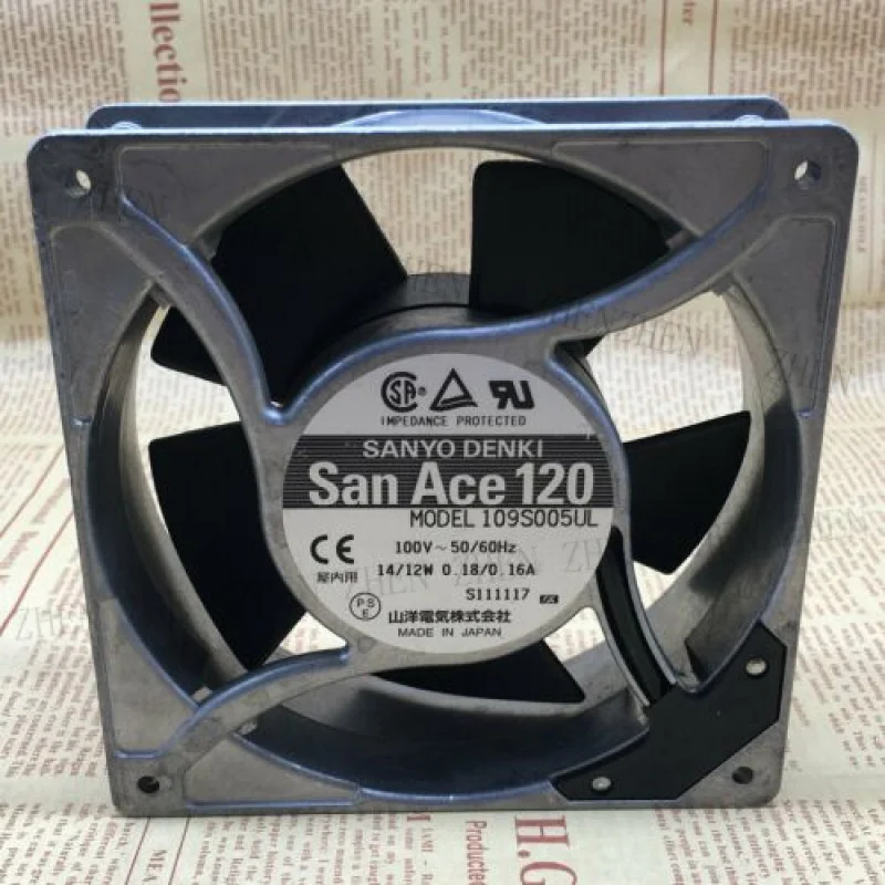 

Y 1PC New 109S005UL For SANYO San Ace120 14/12W 0.18/0.16A cooling fan # QW.
