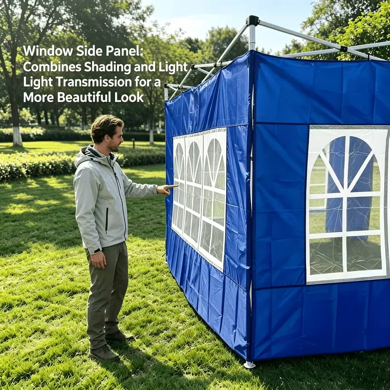 A 890Cm/350In Window-Style Tent Side Panel, Suitable for 10Ft*10Ft Tent Frames, Can Provide Some Shade and Protection Against Dust