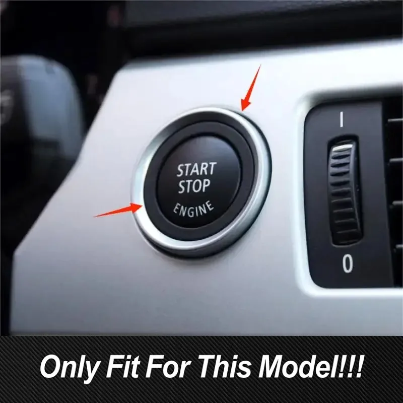 Aluminum Alloy Car Styling A Key Start Circle Frame Trim Interior Ignition Trim Decals For BMW 3 series E90 318 320 325i 2009-12