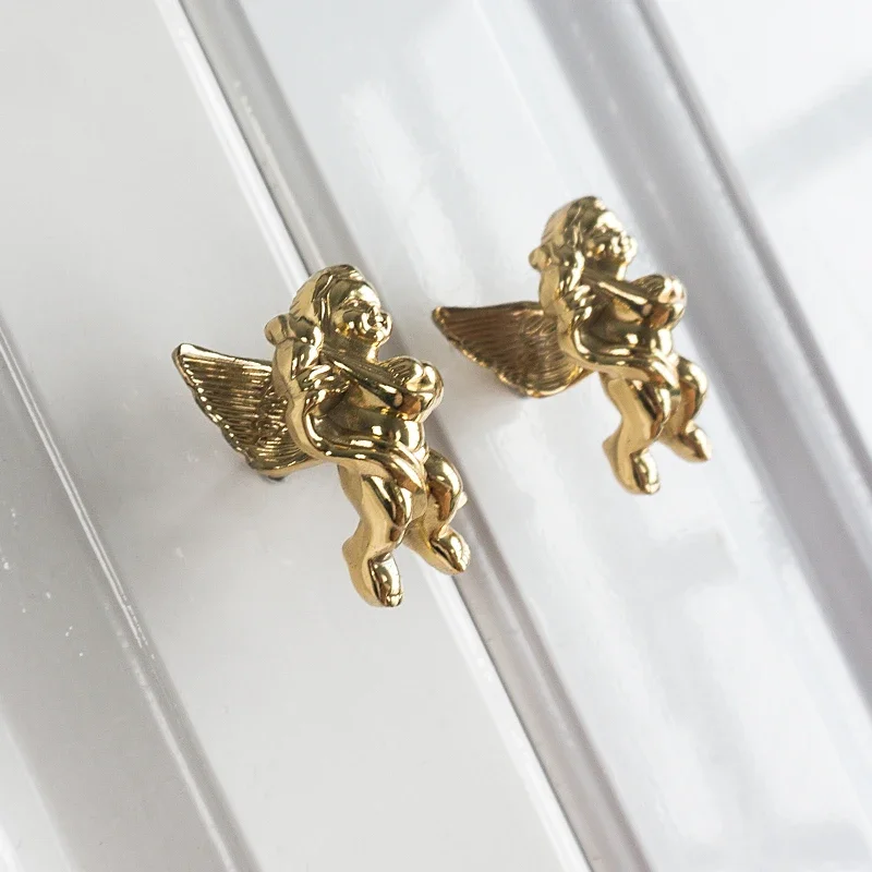 Angel Brass handle wall hanging cabinet wardrobe door drawer handle Single hole