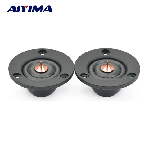 AIYIMA 2Pcs 2 Inch Tweeter Speaker 4 Ohm 6 Ohm 40W HIFI Silk Dome Treble Fever Audio Loudspeaker For DIY Car Modification
