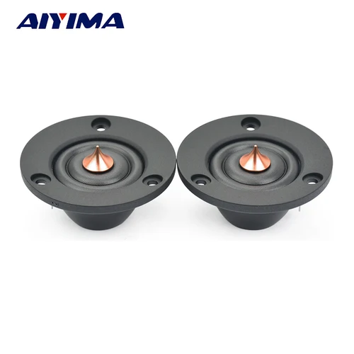 AIYIMA 2 uds altavoz Tweeter de 2 pulgadas 4 Ohm 6 Ohm 40W HIFI cúpula de seda altavoz de Audio para fiebre aguda para modificación de coche DIY