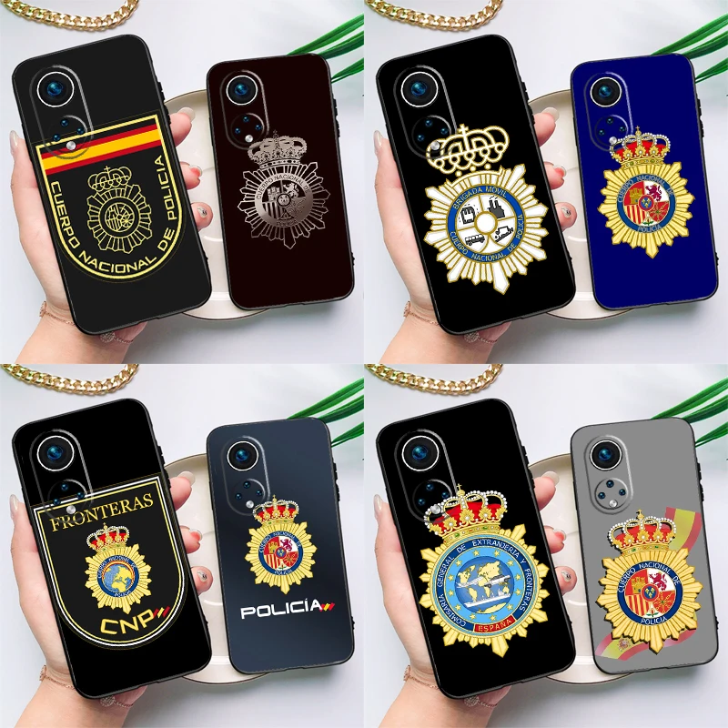 Spain National Police Logo For Huawei Honor Magic 5 Lite 70 50 X8 X9 a P20 P30 P40 P50 P60 Pro P Smart Nova 9 5T Case