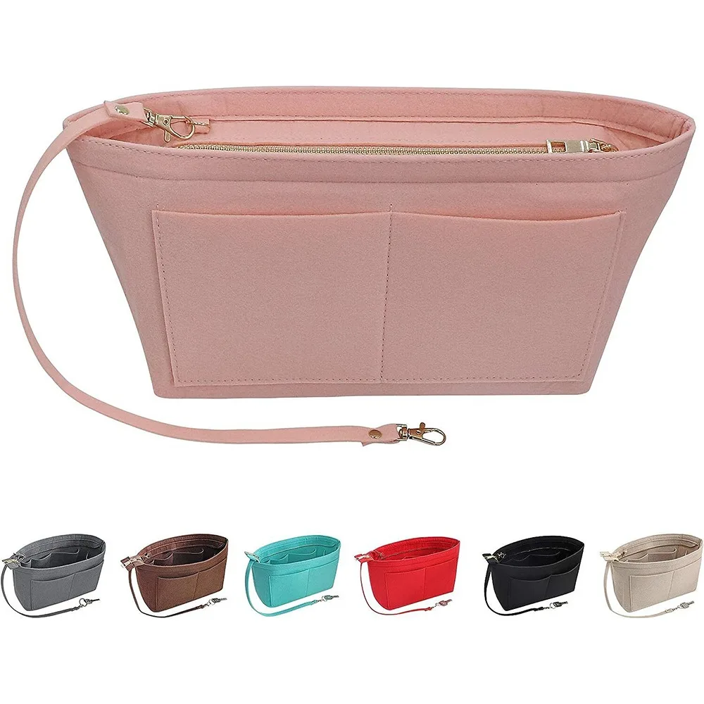 Travel Organiser Handbag Felt Bag Tote Insert Liner Purse Pouch Women Storage