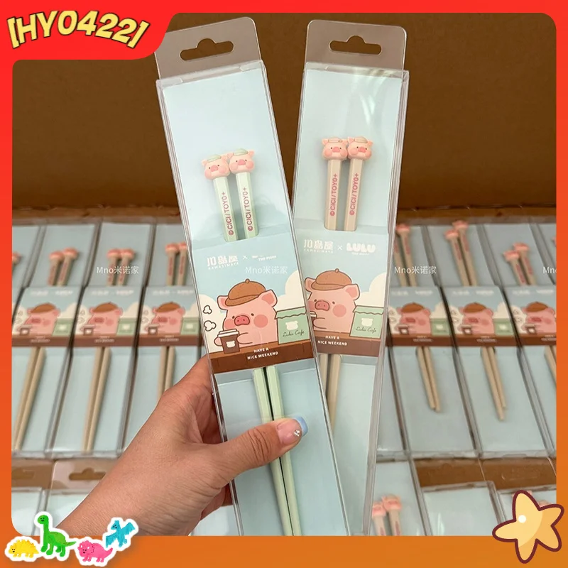 

Палочки для еды Mino Kawasimaya Lulu Pig, индивидуальная упаковка, для личного использования, антибактериальные, устойчивые к плесени, нескользящие, милые, высококачественные, для домашнего использования