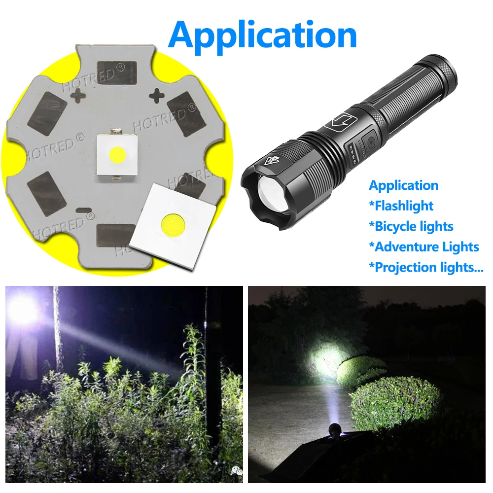 LED 5W 3535 Flat White Laser Bead Circular High Power 3W Chip Cold Warm White 3-3.4V 1.5A 380Im Diode Flashlight Source Headlamp
