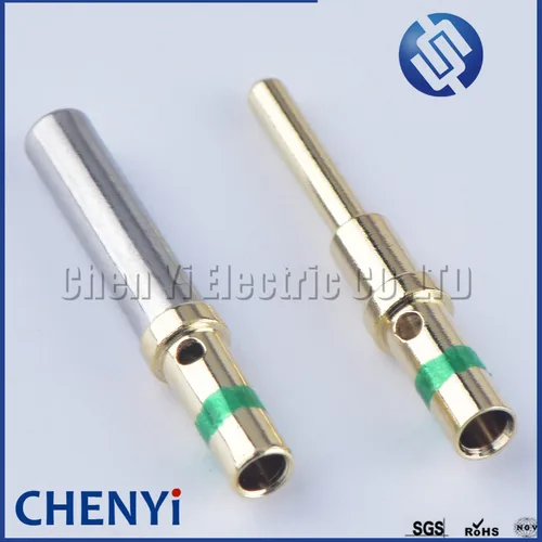Imagen 2 del producto Terminal macho hembra sólido de acero inoxidable chapado en oro, Terminal macho serie Deutsch DT 1,5mm, Pin 0460-215-1631 0462-209-1631, 14-20AWG