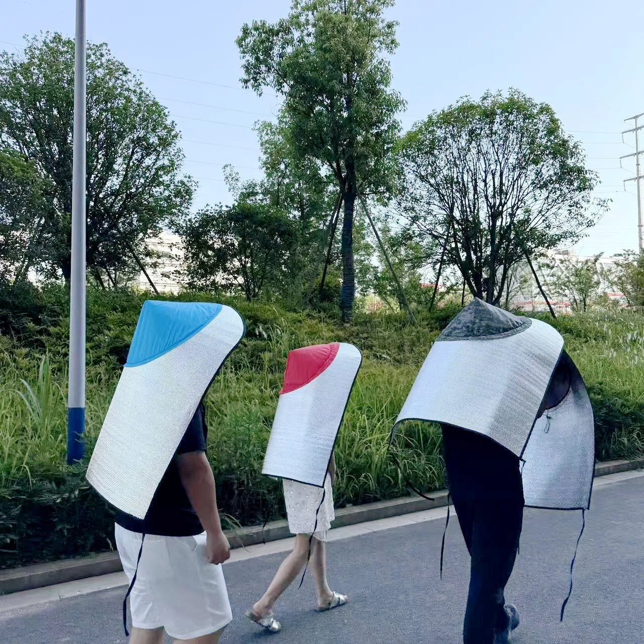 

Capa con capucha para protección solar y lluvia, gorro UV transpirable para agricultura/jardinería, gorro de pesca de una pieza