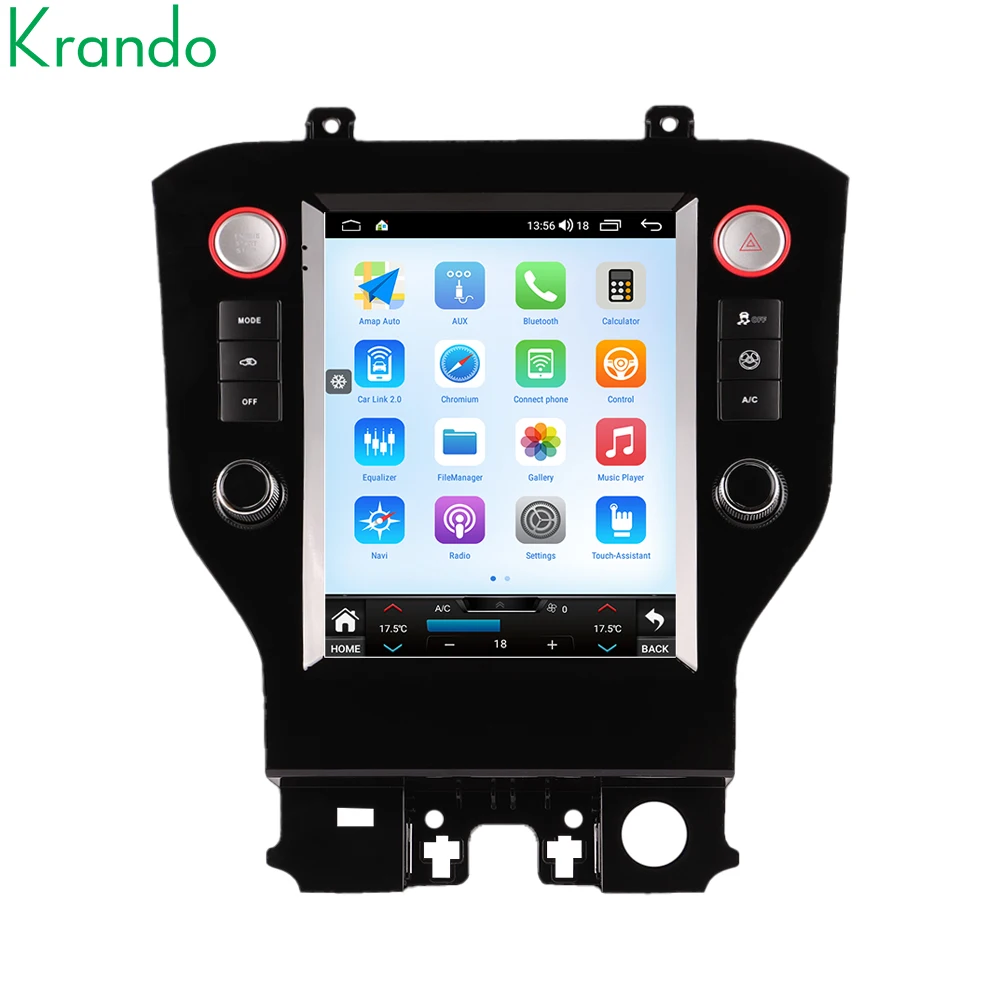 Krando Car DVD Player Radio GPS for Ford Mustang 2015-2020 Car Navigation WIFI GPS Screen mirroring