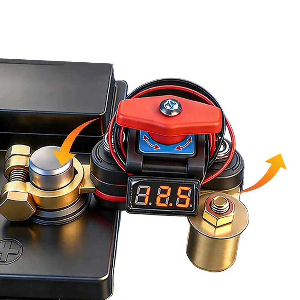 Compact Battery Disconnect Switch for 12 Volt 24 Volt Applications For Cars Trucks for rvs Boats Trailers Easy Install